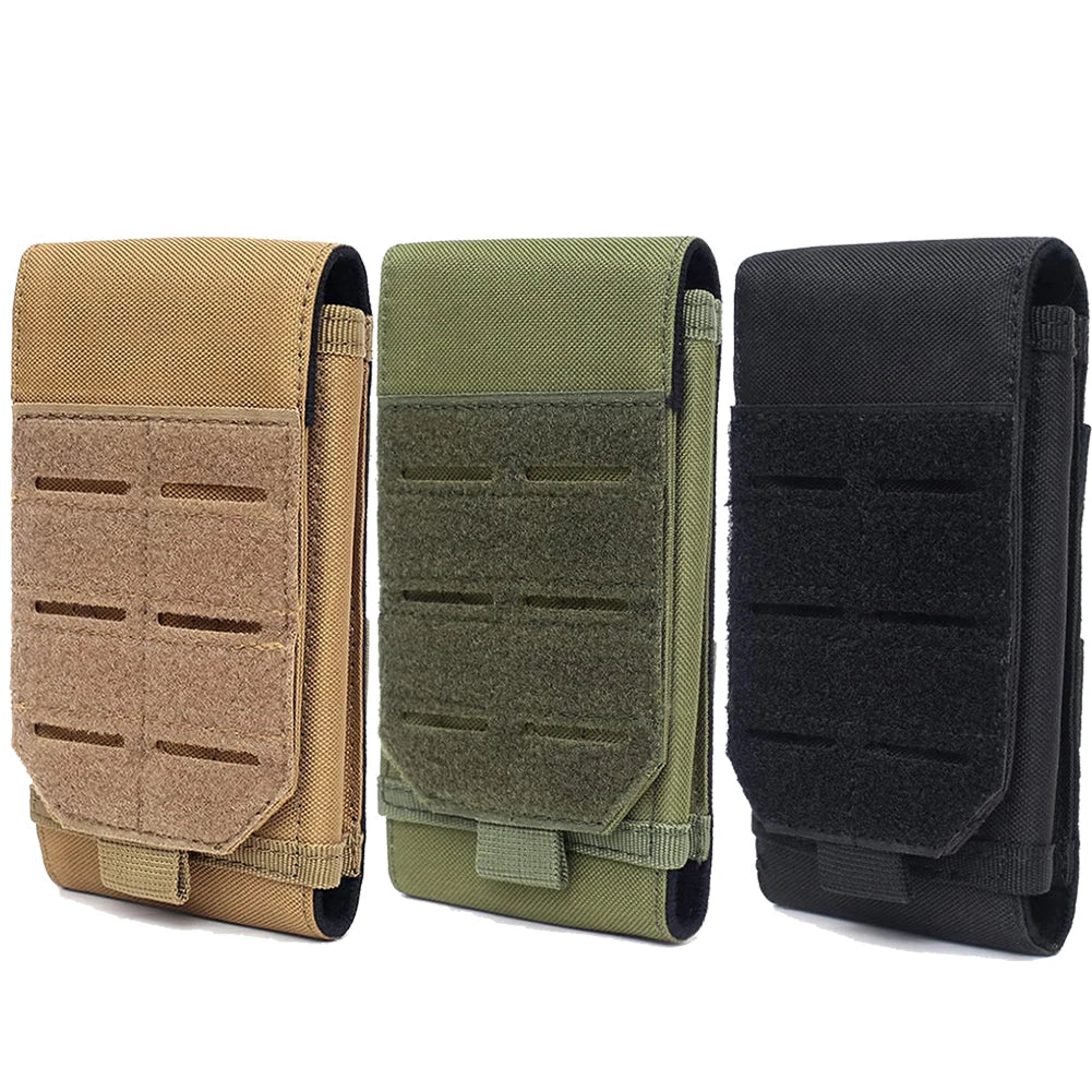 pochette telephone portable militaire coloris kaki noir et sable details  modele A