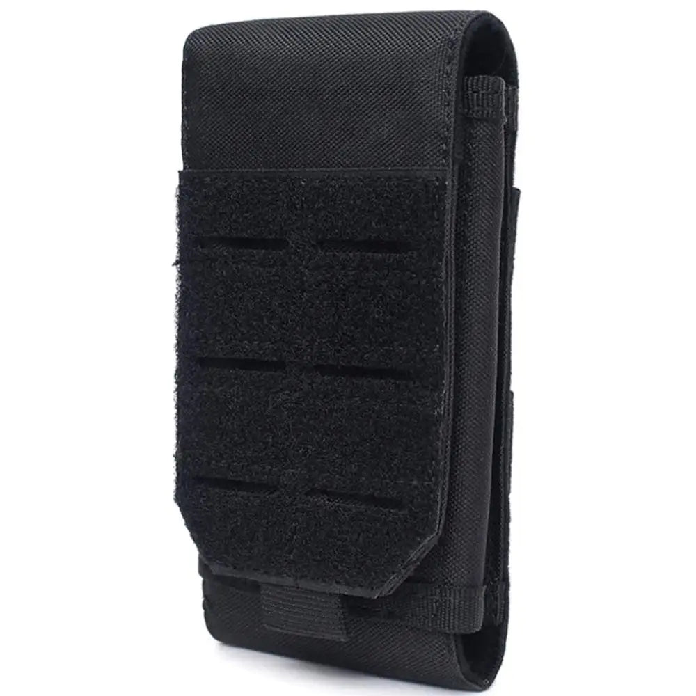 pochette telephone portable militaire coloris noir details rabat modele A velcro