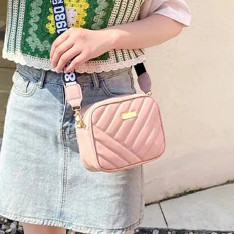 sac bandouliere porte rose